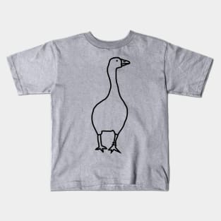 Minimal Gaming Goose Outline Kids T-Shirt